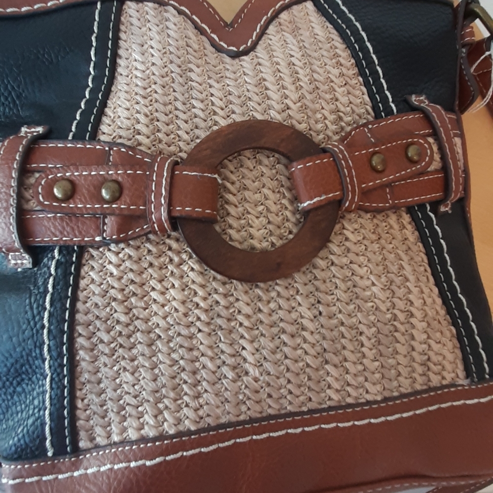 B.O.C. bohoiam crossbody wicker leather bag - Picture 4 of 11